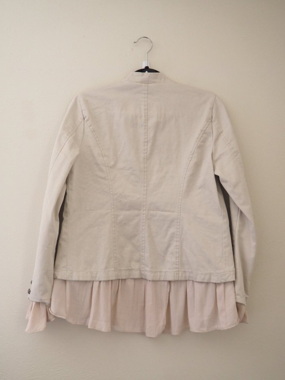 Free People Ruffles Buttons Romance Jacket sz S - Picture 10 of 10